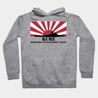 KURE: Home Port of Battleship Yamato (Black) Hoodie